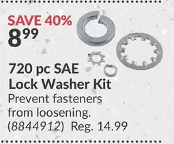 Princess Auto 720 pc SAE Lock Washer Kit offer