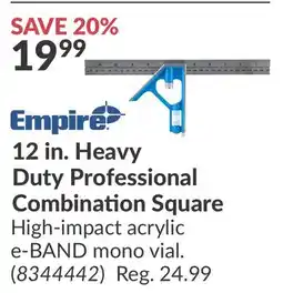 Princess Auto 12 in. Heavy Duty Professional Combination Square offer