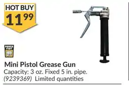 Princess Auto Mini Pistol Grease Gun offer