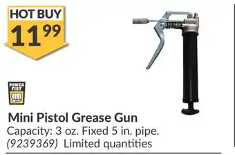 Princess Auto Mini Pistol Grease Gun offer