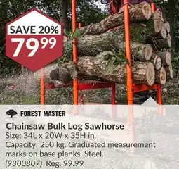 Princess Auto Chainsaw Bulk Log Sawhorse offer