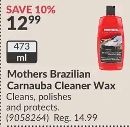 Princess Auto Mothers Brazilian Carnauba Cleaner offer