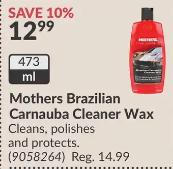 Princess Auto Mothers Brazilian Carnauba Cleaner offer