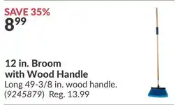 Princess Auto 12 in. Broom with Wood Handle offer