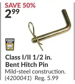 Princess Auto Class I/II 1/2 in. Bent Hitch Pin offer