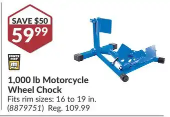 Princess Auto 1,000 lb Motorcycle Wheel Chock offer
