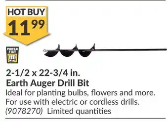 Princess Auto 2-1/2 x 22-3/4 in. Earth Auger Drill Bit offer