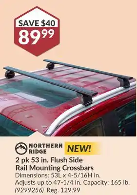Princess Auto 2 pk 53 in. Flush Side Rail offer