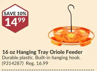 Princess Auto 16 oz Hanging Tray Oriole Feeder offer