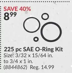 Princess Auto 225 pc SAE O-Ring Kit offer