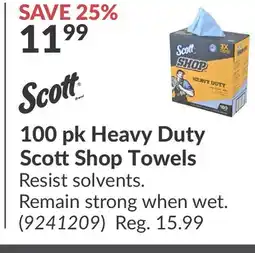 Princess Auto 100 pk Heavy Duty ScottShop Towels offer