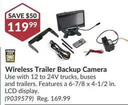 Princess Auto Wireless Trailer Backup Camera offer