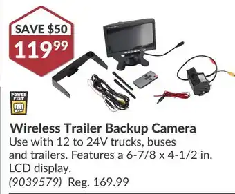 Princess Auto Wireless Trailer Backup Camera offer