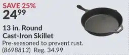 Princess Auto 13 in. Round Cast-Iron Skillet offer