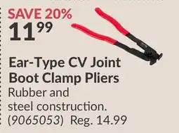 Princess Auto Ear-Type CV Joint Boot Clamp Pliers offer