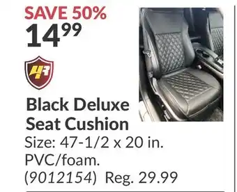 Princess Auto Black Deluxe Seat Cushion offer