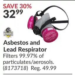 Princess Auto Asbestos and Lead Respirator offer