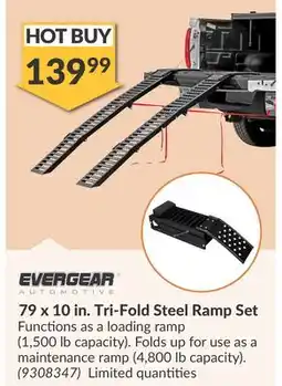 Princess Auto 79 x 10 in. Tri-Fold Steel Ramp Set offer