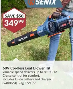 Princess Auto 60V Cordless Leaf Blower Kit offer