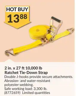 Princess Auto 2 in. x 27 ft10,000 lb Ratchet Tie-Down Strap offer