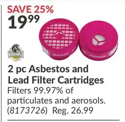 Princess Auto 2 pc Asbestos and Lead Filter Cartridges offer