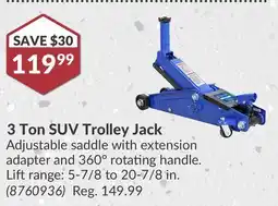 Princess Auto 3 Ton SUV Trolley Jack offer