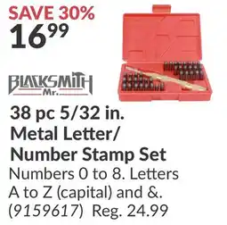 Princess Auto 38 pc 5/32 in. Metal Letter/Number Stamp Set offer