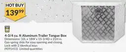 Princess Auto 4-3/4 cu. ft Aluminum Trailer Tongue Box offer