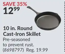 Princess Auto 10 in. Round Cast-Iron Skillet offer