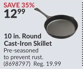 Princess Auto 10 in. Round Cast-Iron Skillet offer