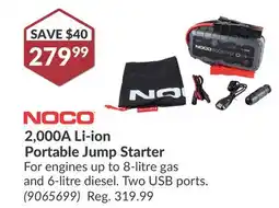 Princess Auto 2, 000A Li-ion Portable Jump Starter offer