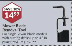 Princess Auto Mower Blade Removal offer