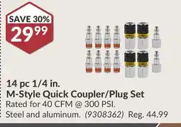 Princess Auto 14 pc 1/4 in. M-Style Quick Coupler/Plug Set offer