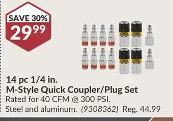 Princess Auto 14 pc 1/4 in. M-Style Quick Coupler/Plug Set offer