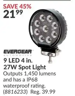 Princess Auto LED 4 in. 27W Spot Light offer