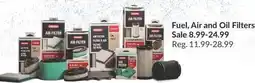 Princess Auto Fuel, Air and Oil Filters offer