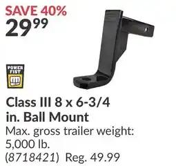 Princess Auto Class III 8 x 6-3/4 in. Ball Mount offer