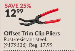 Princess Auto Offset Trim Clip Pliers offer