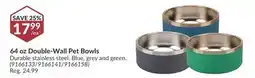 Princess Auto 64 oz Double-Wall Pet Bowls offer