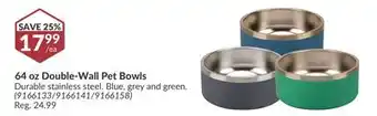 Princess Auto 64 oz Double-Wall Pet Bowls offer