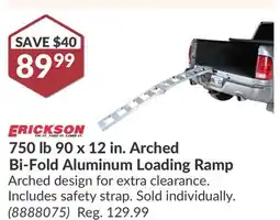 Princess Auto 90 x 12 in. Arched Bi-Fold Aluminum Loading Ramp offer