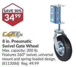 Princess Auto 8 in. Pneumatic Swivel Gate Wheel offer
