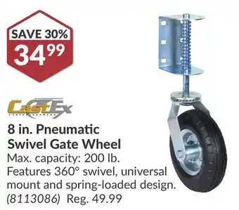 Princess Auto 8 in. Pneumatic Swivel Gate Wheel offer