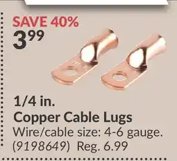 Princess Auto 1/4 in. Copper Cable Lugs offer