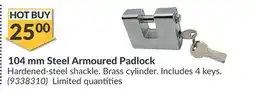 Princess Auto 104 mm Steel Armoured Padlock offer
