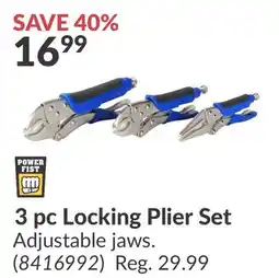 Princess Auto 3 pc Locking Plier Set offer