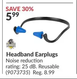 Princess Auto Headband Earplugs offer