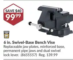 Princess Auto 6 in. Swivel-Base Bench Vise offer