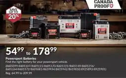 Princess Auto Powersport Batteries offer