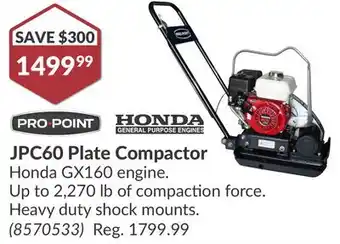 Princess Auto JPC60 Plate Compactor offer